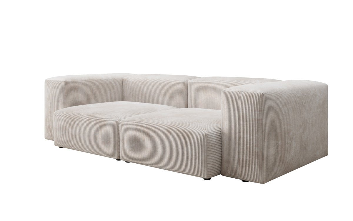 Designer 2-seater Snug sofa in corduroy