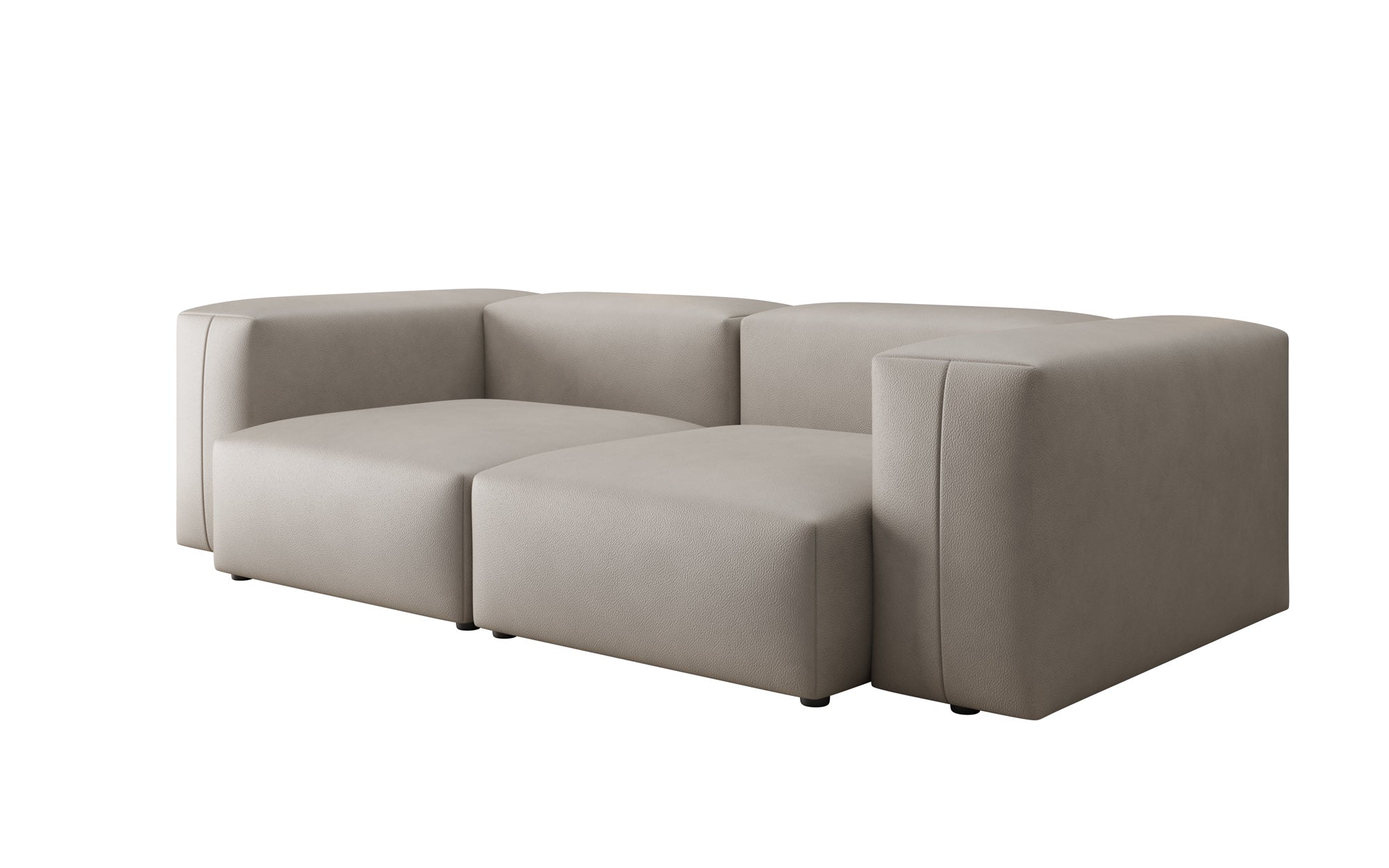 Canapé design 2 places Snug en cuir véritable