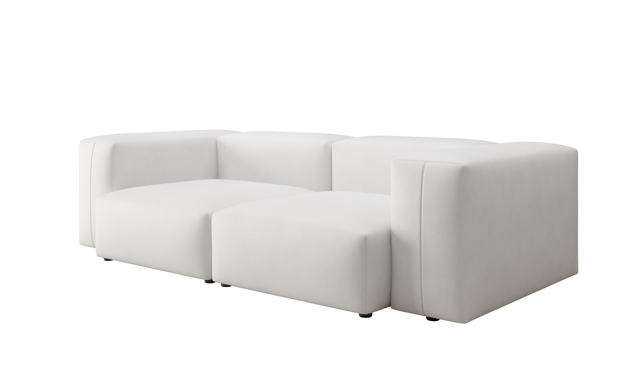 Canapé design 2 places Snug en cuir véritable