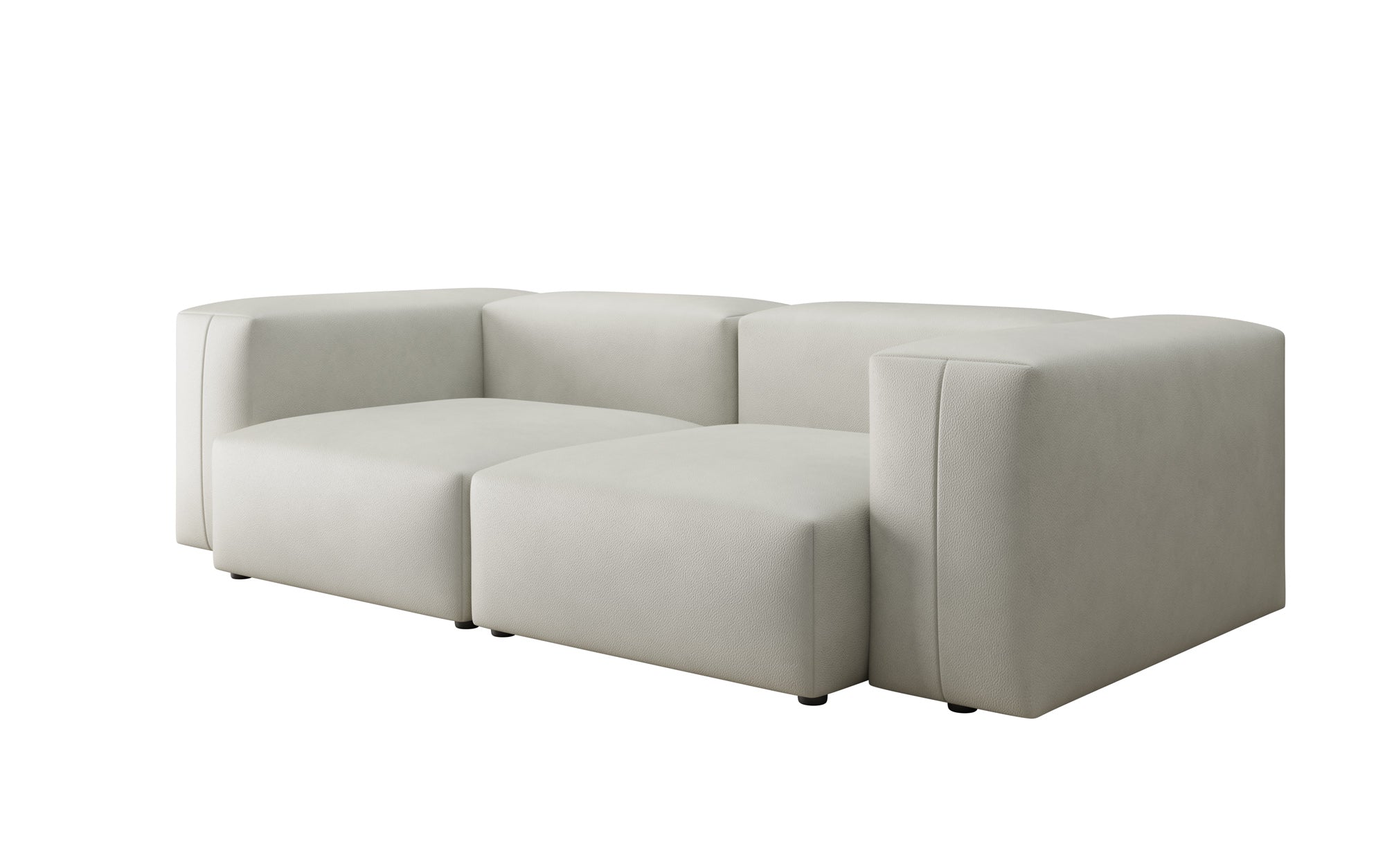 Canapé design 2 places Snug en cuir véritable