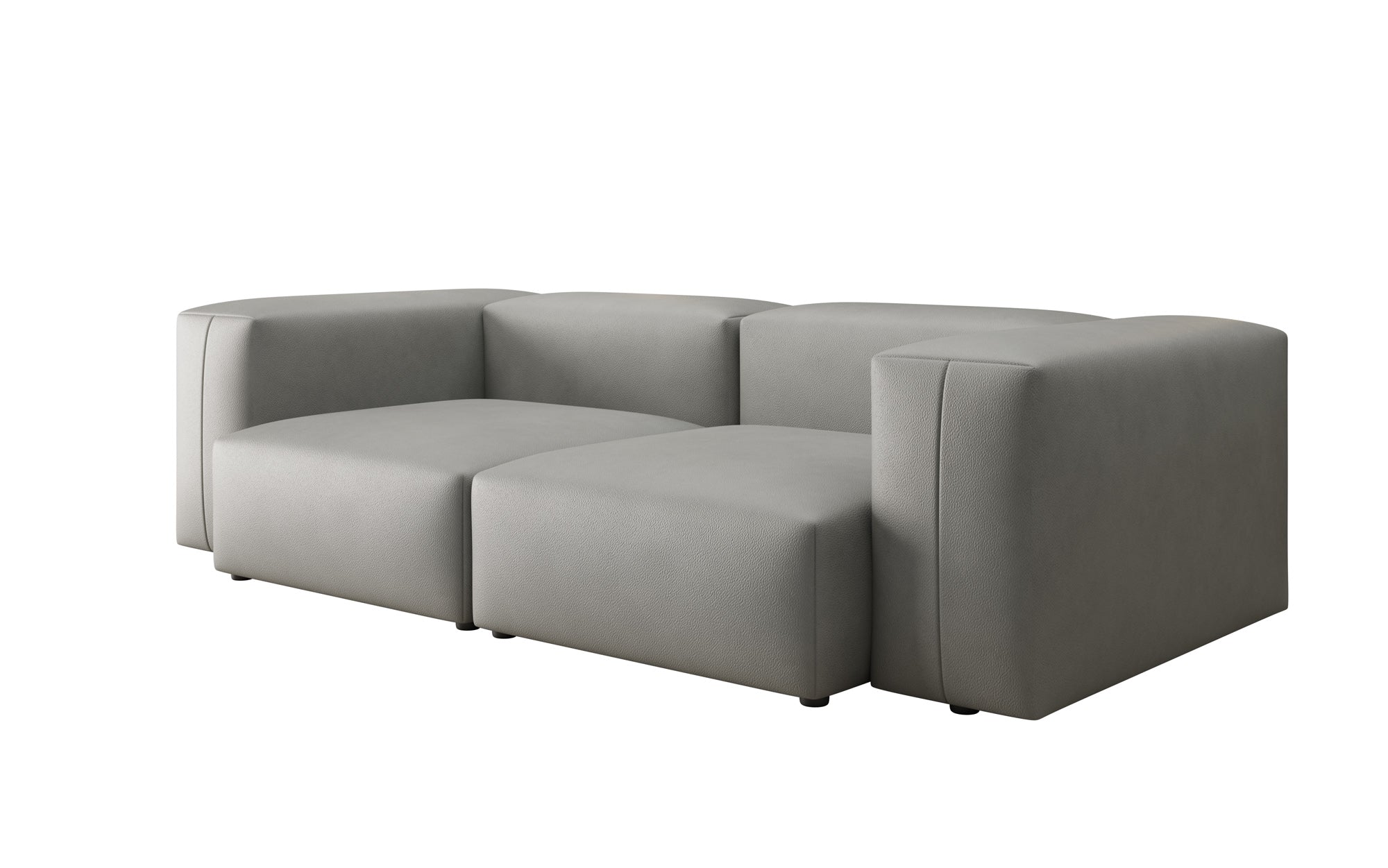 Canapé design 2 places Snug en cuir véritable