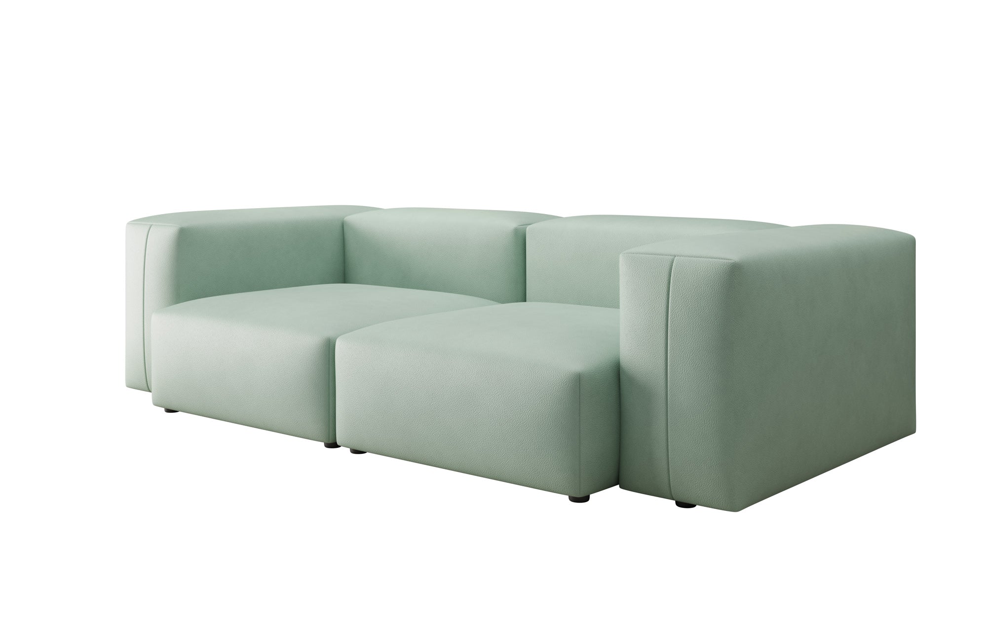 Canapé design 2 places Snug en cuir véritable