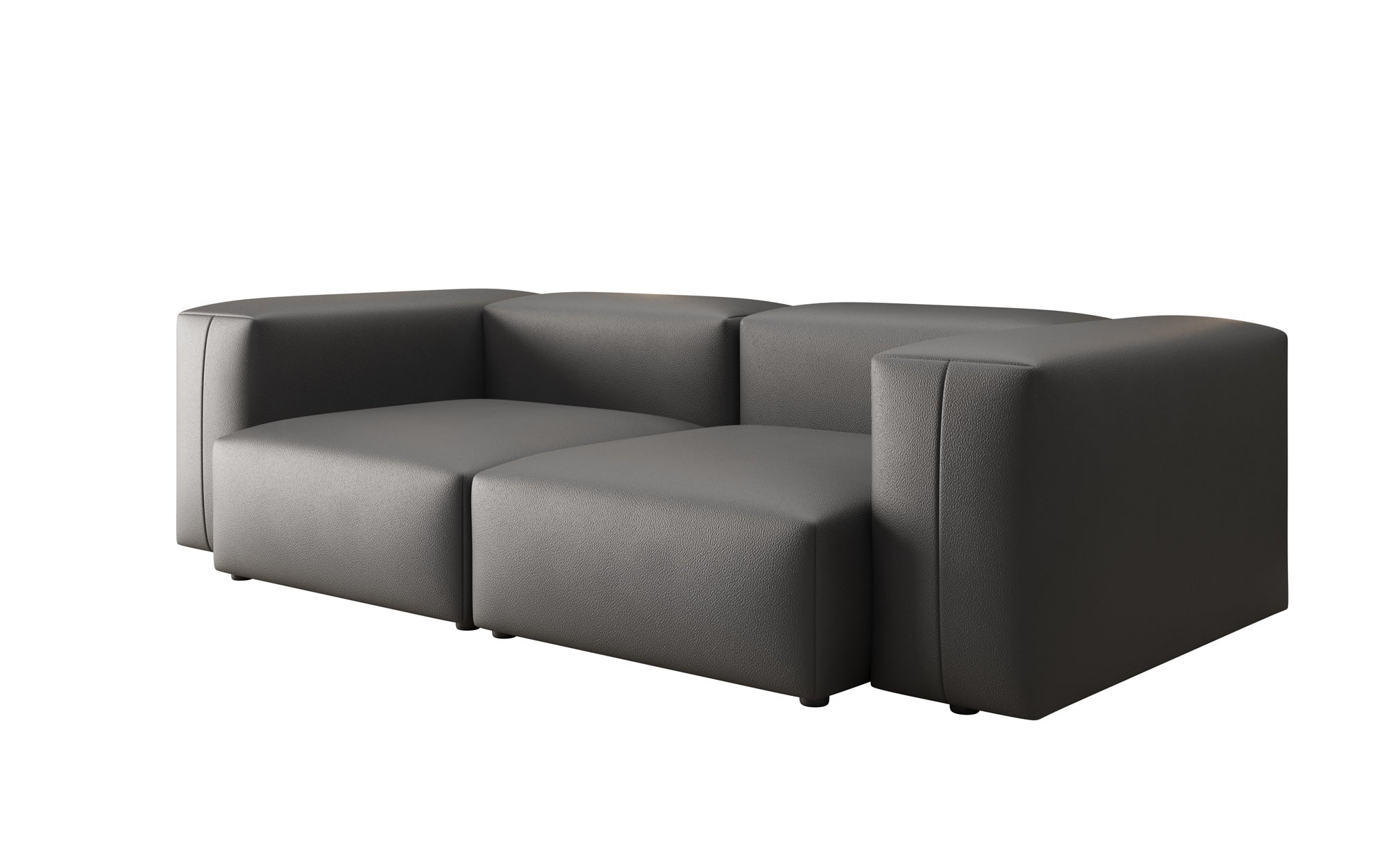 Canapé design 2 places Snug en cuir véritable