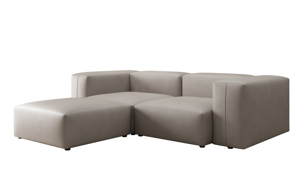 Canapé d'angle Designer L Snug Mini en cuir véritable
