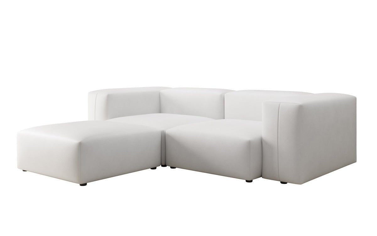 Canapé d'angle Designer L Snug Mini en cuir véritable