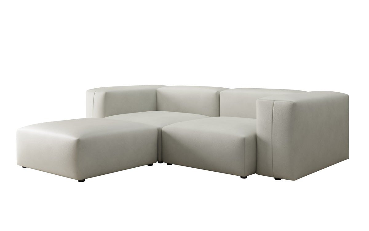 Canapé d'angle Designer L Snug Mini en cuir véritable