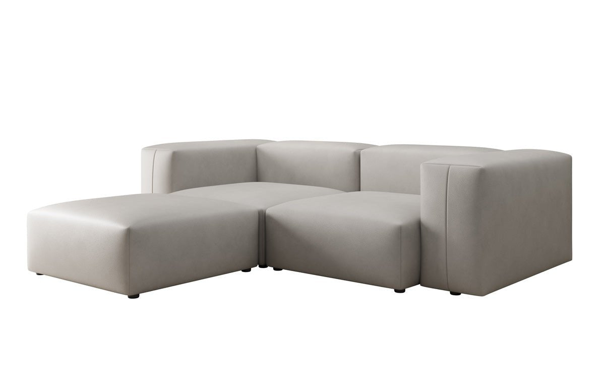 Canapé d'angle Designer L Snug Mini en cuir véritable