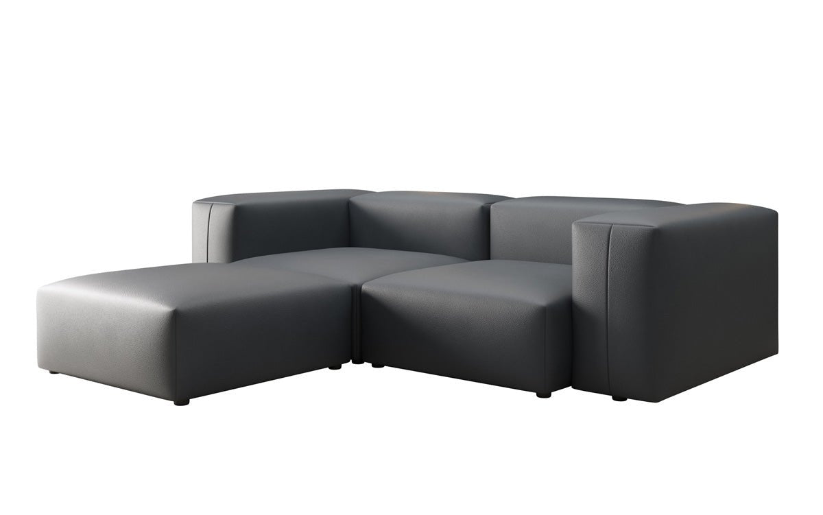 Canapé d'angle Designer L Snug Mini en cuir véritable