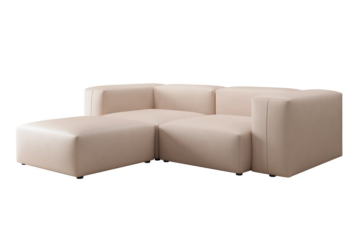 Canapé d'angle Designer L Snug Mini en cuir véritable
