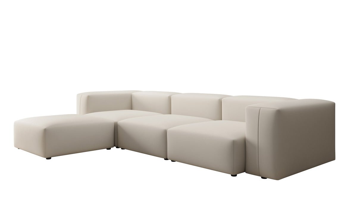 Canapé d'angle L Designer Snug en Tissu