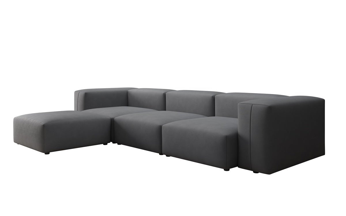 Canapé d'angle L Designer Snug en Tissu