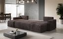 Designer Sofa Melva U mit Schlaf- und Klappfunktion in Cord