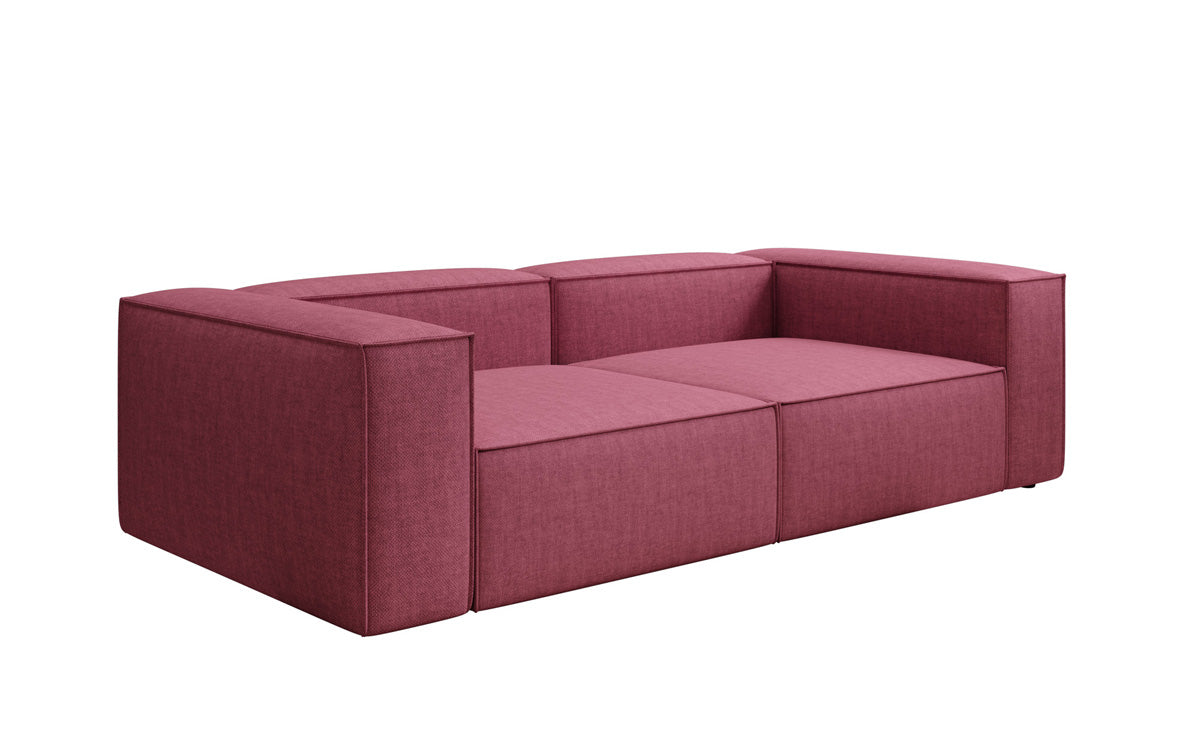 Designer Sofa Lesley 3 Sitzer in Leinen-Optik