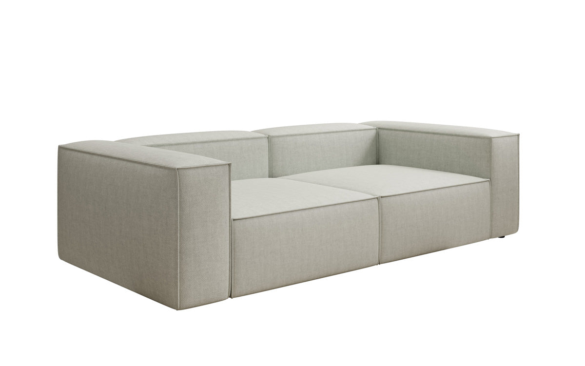 Designer Sofa Lesley 3 Sitzer in Leinen-Optik