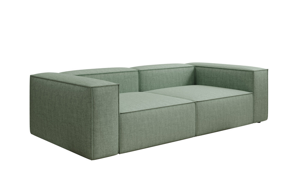 Designer Sofa Lesley 3 Sitzer in Leinen-Optik