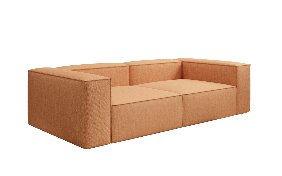 Designer Sofa Lesley 3 Sitzer in Leinen-Optik
