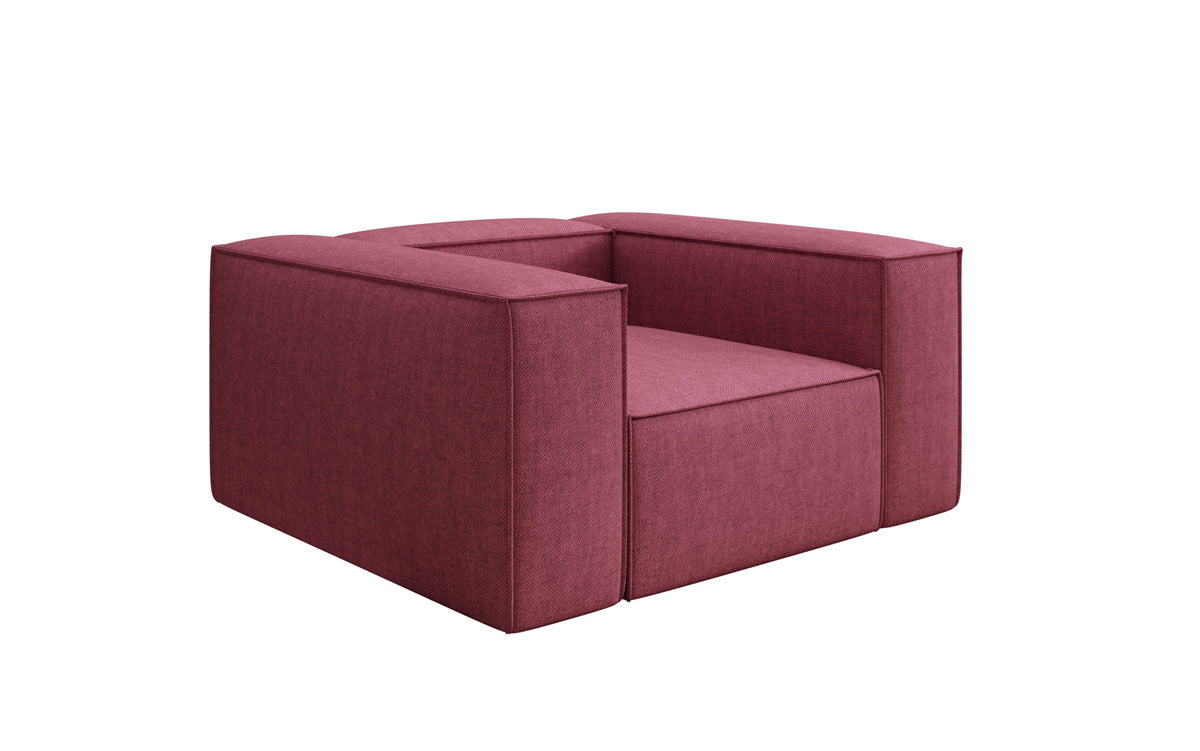 Designer Sofa-Sessel Lesley in Leinen-Optik