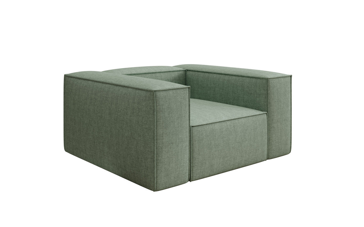 Designer Sofa-Sessel Lesley in Leinen-Optik