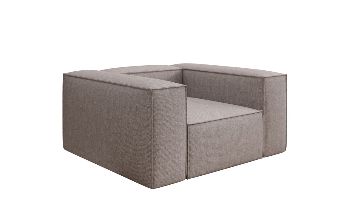 Designer Sofa-Sessel Lesley in Leinen-Optik