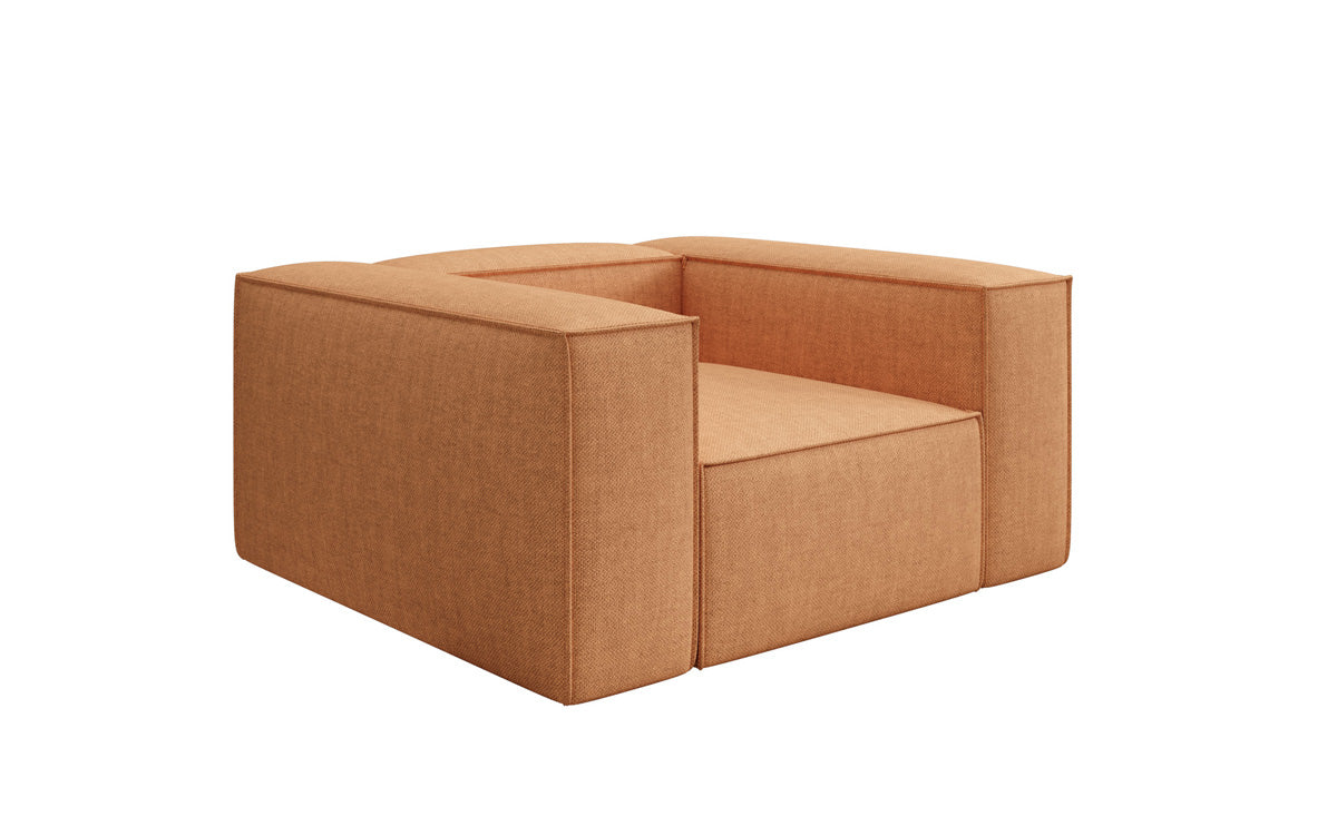 Designer Sofa-Sessel Lesley in Leinen-Optik