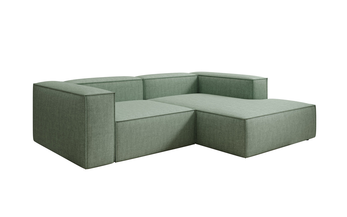 Designer Ecksofa Lesley Mini in Leinen-Optik