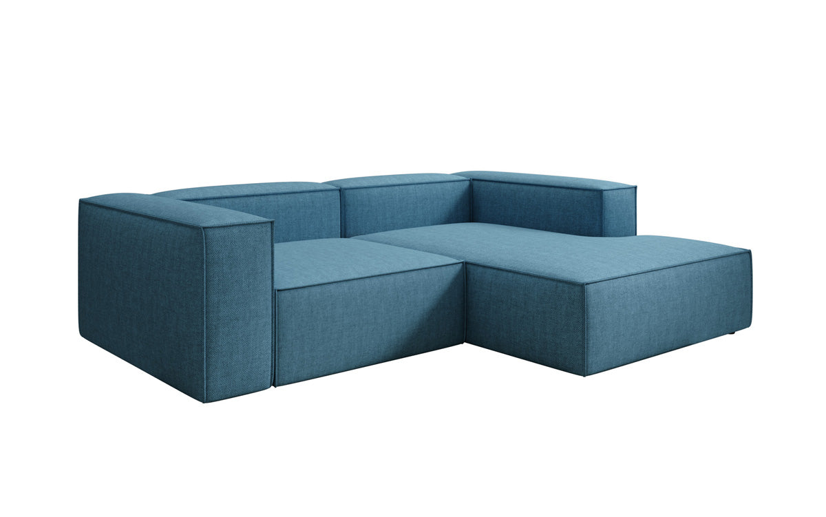 Designer Ecksofa Lesley Mini in Leinen-Optik
