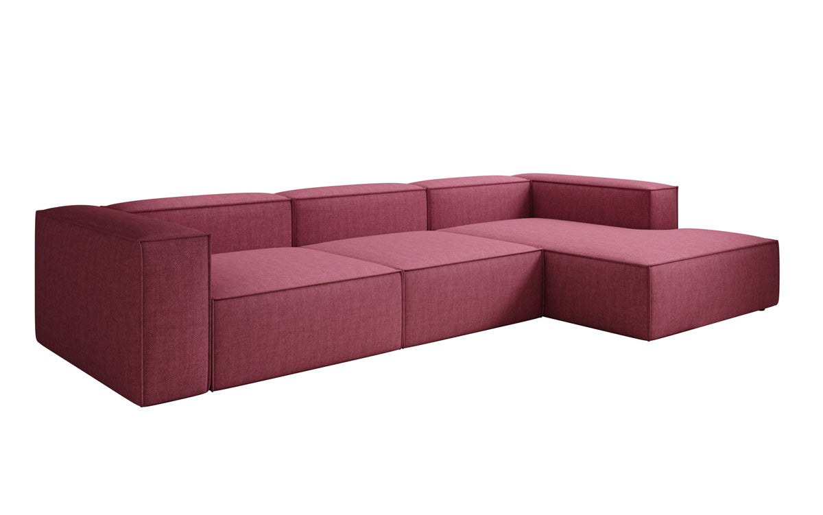 Designer Ecksofa Lesley in Leinen-Optik