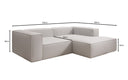 Canapé d’angle design Lesley Mini en Bouclé