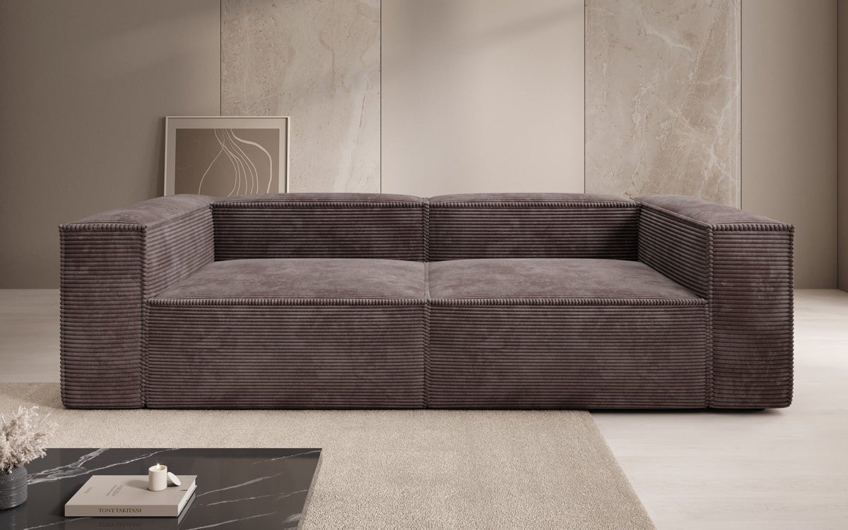 Canapé design Lesley 3 places en Côtelé