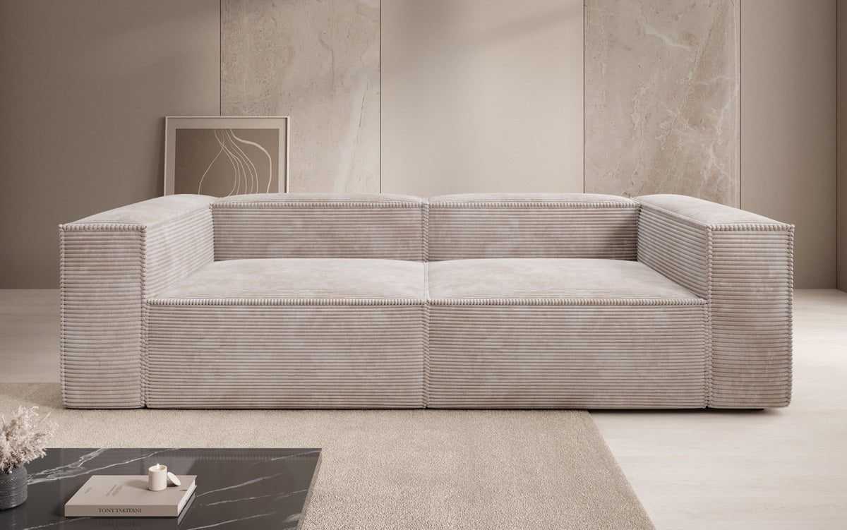 Canapé design Lesley 3 places en Côtelé