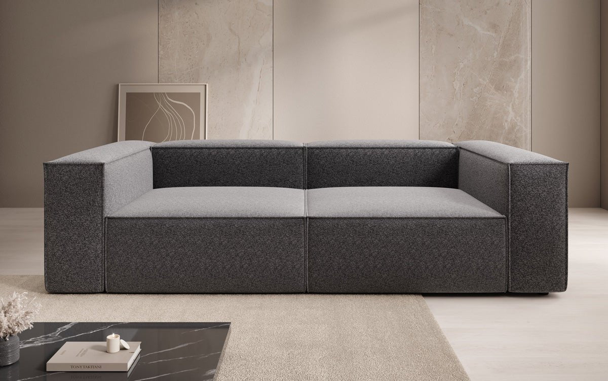 Canapé design Lesley 3 places en tissu texturé