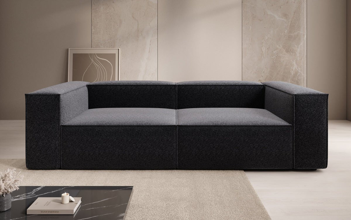 Canapé design Lesley 3 places en tissu texturé