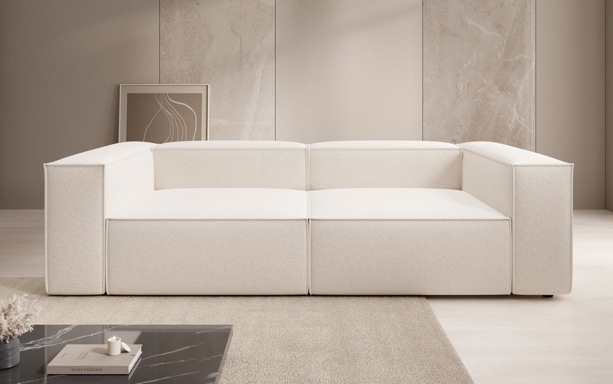 Canapé design Lesley 3 places en tissu texturé