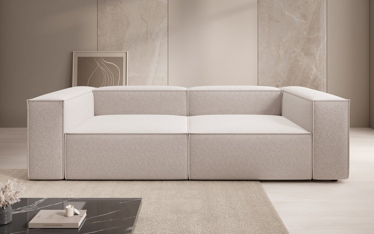 Canapé design Lesley 3 places en tissu texturé