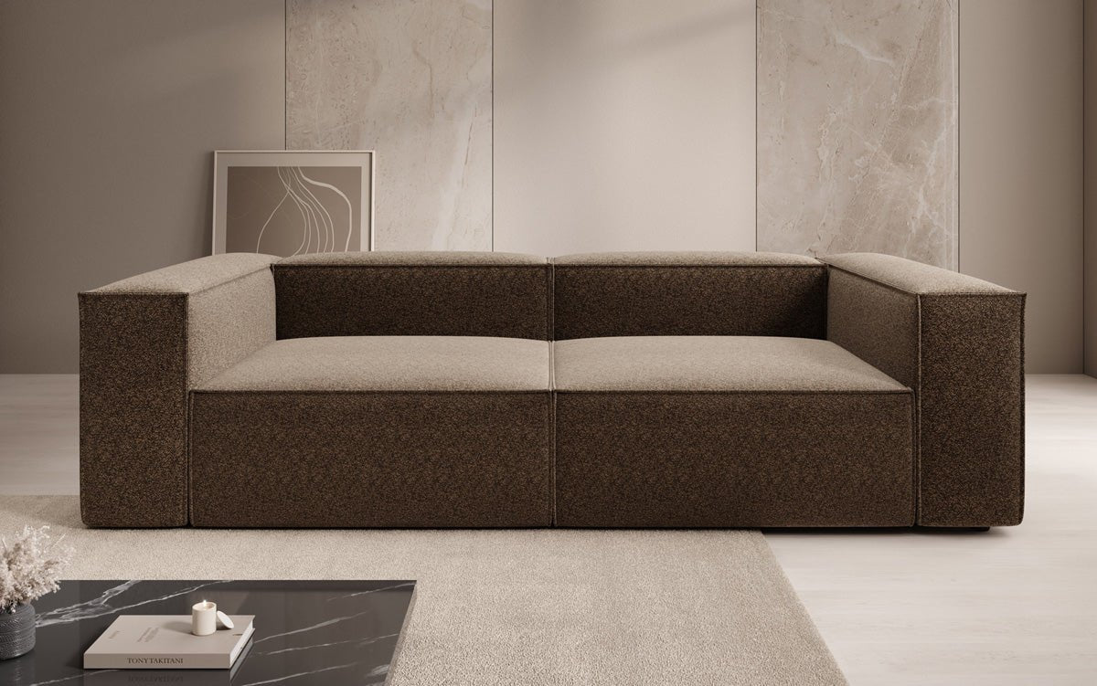 Canapé design Lesley 3 places en tissu texturé