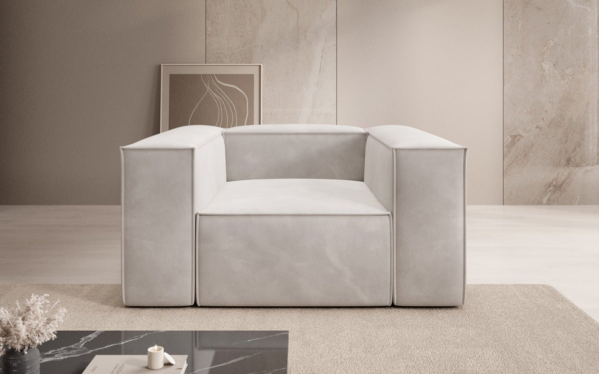Fauteuil canapé design Lesley en velours