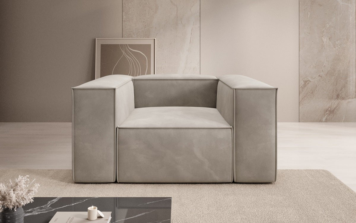 Fauteuil canapé design Lesley en velours