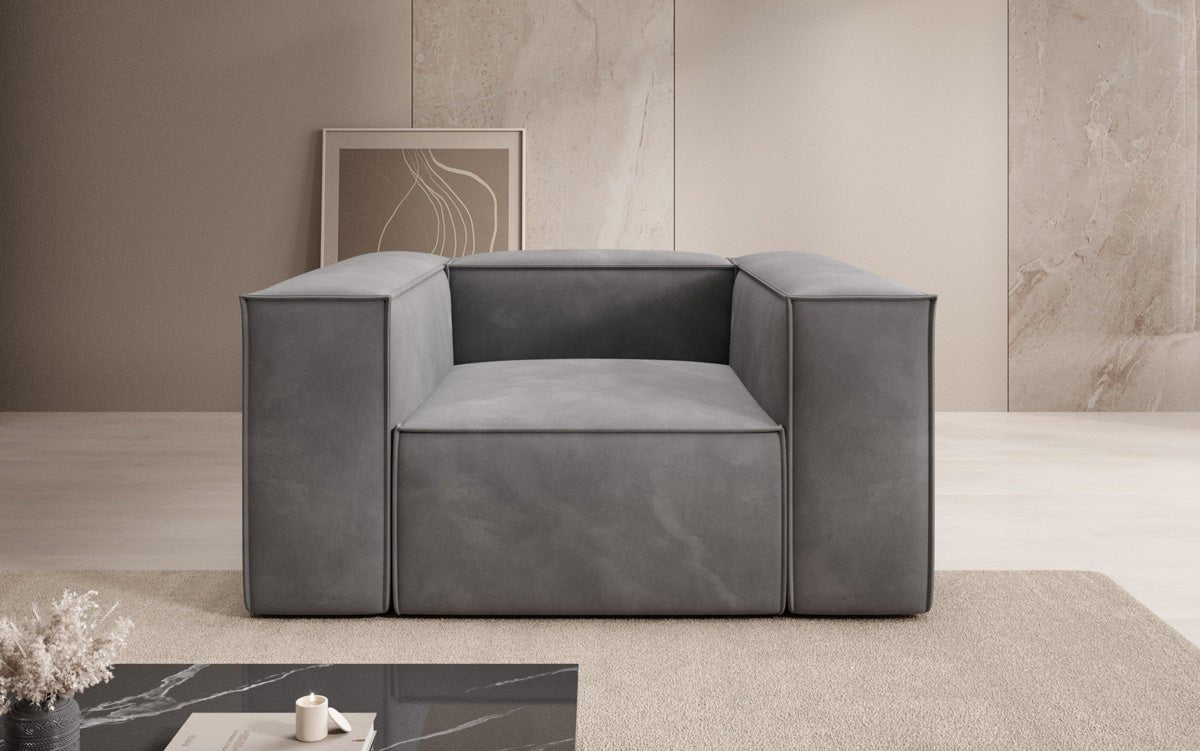 Fauteuil canapé design Lesley en velours