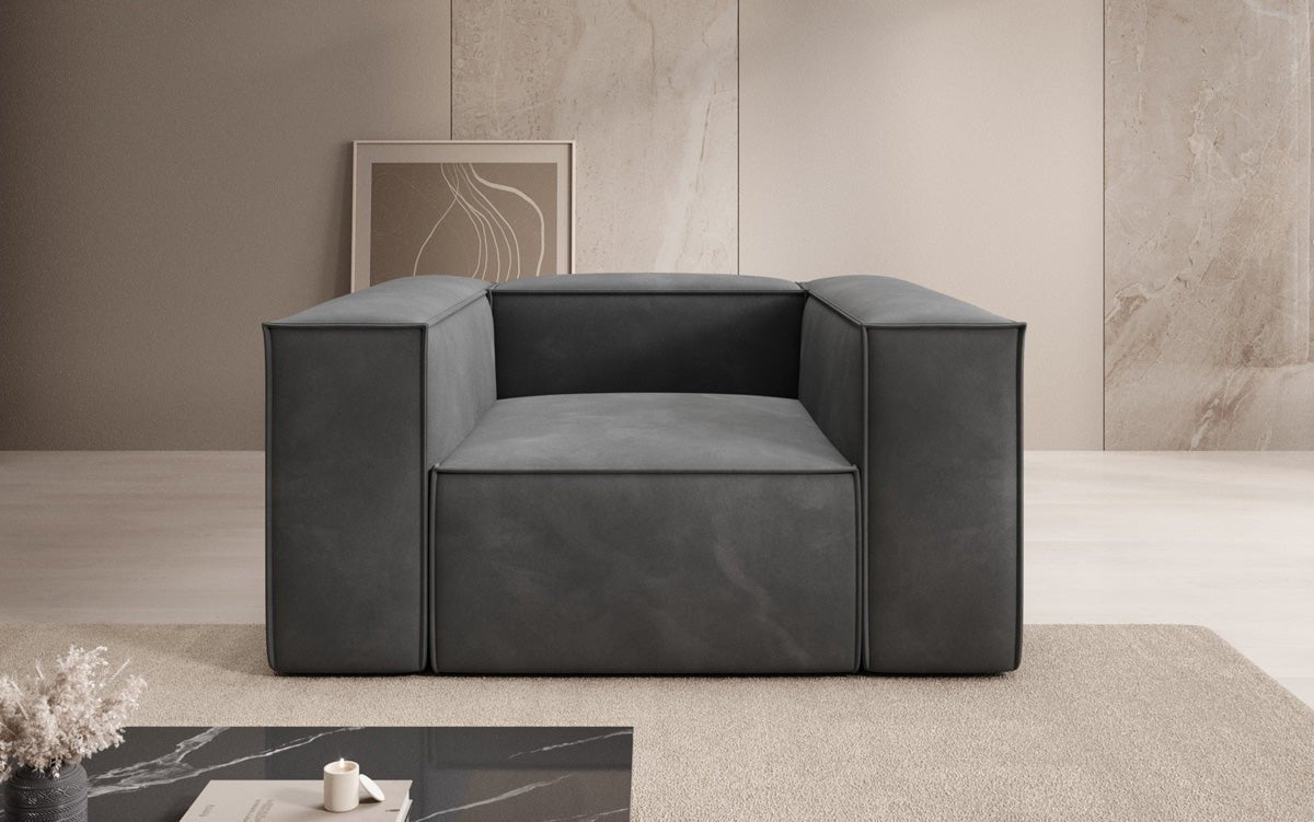 Fauteuil canapé design Lesley en velours