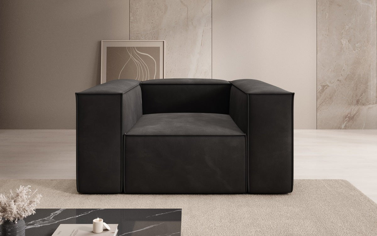 Fauteuil canapé design Lesley en velours