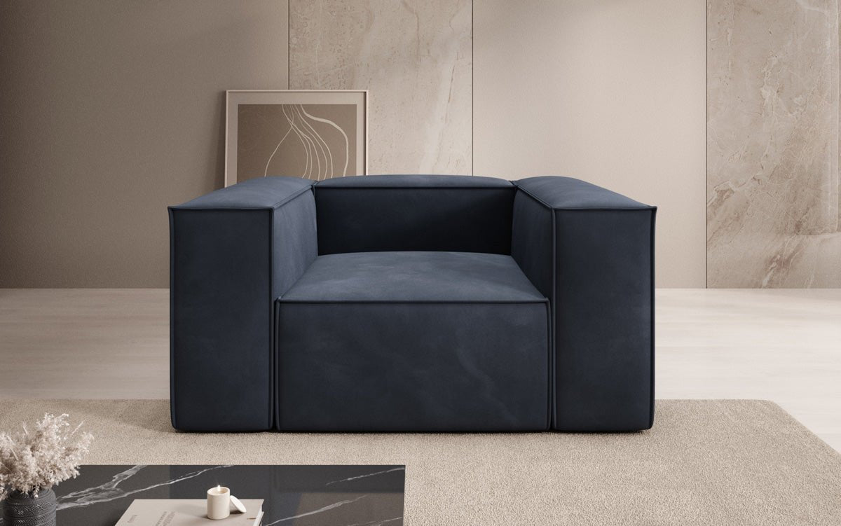 Fauteuil canapé design Lesley en velours