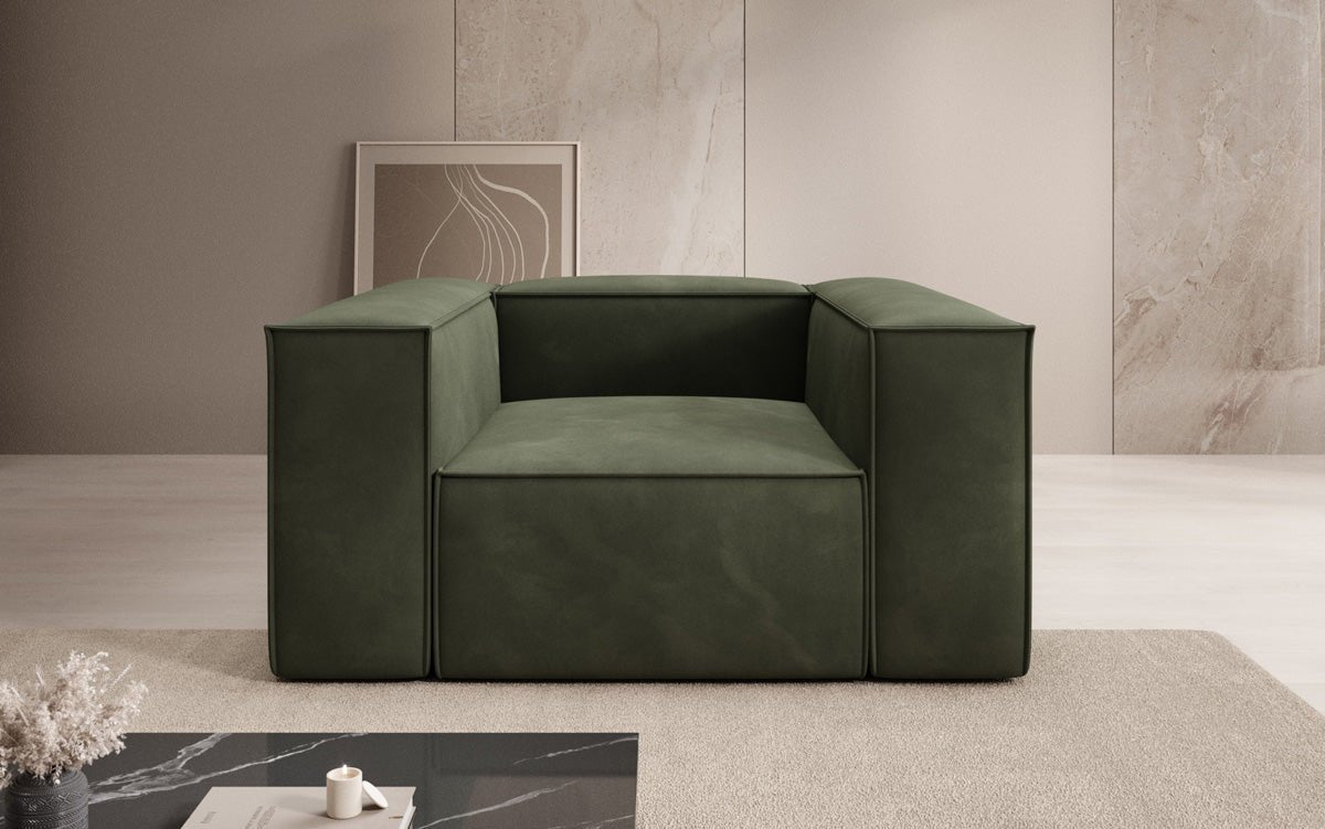 Fauteuil canapé design Lesley en velours
