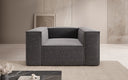 Fauteuil design Lesley en tissu texturé