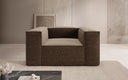 Fauteuil design Lesley en tissu texturé