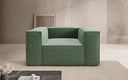 Fauteuil design Lesley en tissu texturé