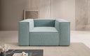 Fauteuil design Lesley en tissu texturé