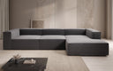 Canapé d’angle design Lesley en tissu texturé