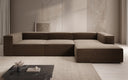 Canapé d’angle design Lesley en tissu texturé