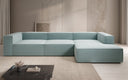 Canapé d’angle design Lesley en tissu texturé