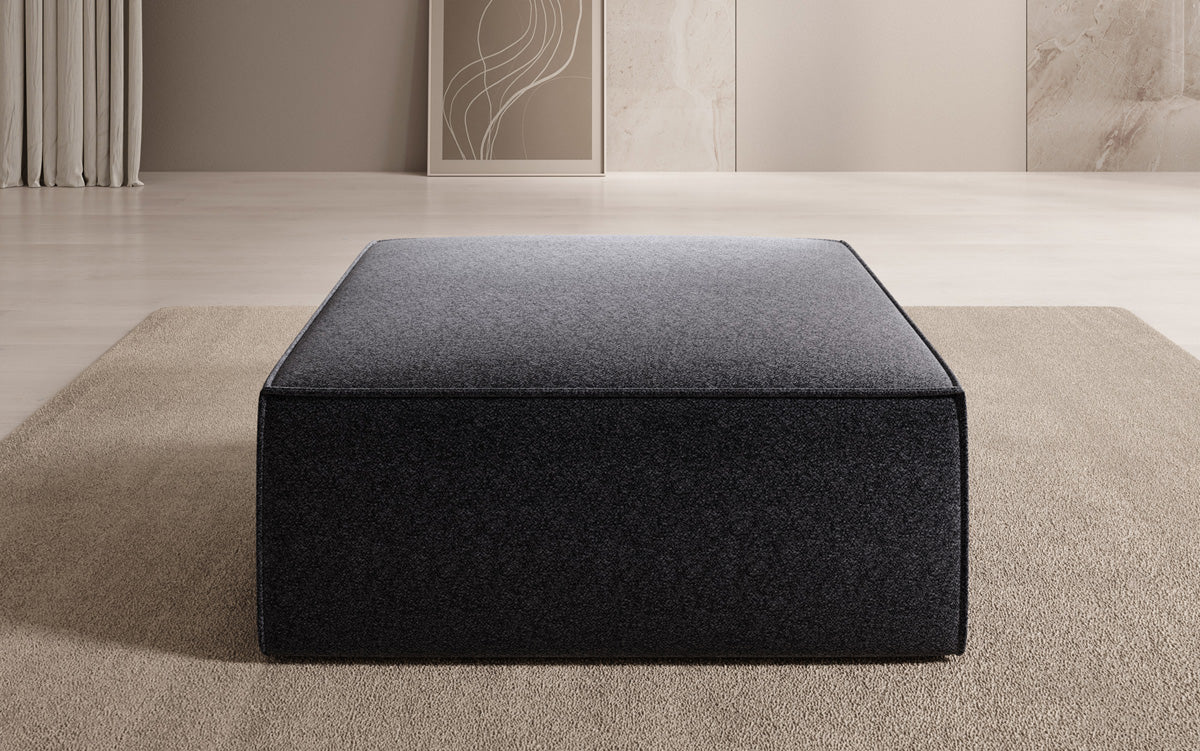 Tabouret d’appoint Lesley en tissu texturé